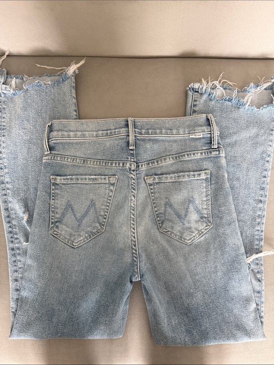MOTHER Denim - MOTHER Light Blue Bootcut Jeans with Back Pocket M Detail